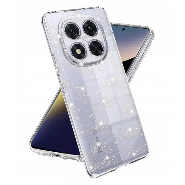 Husa pentru Xiaomi Poco X7 / Note 14 Pro 5G, Techsuit, SparkleSkin, Transparenta