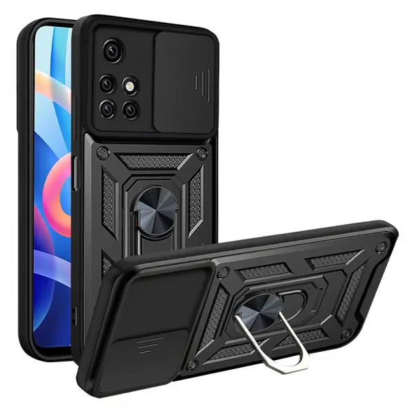 Husa pentru Xiaomi Redmi 10 2022 / 10 (2021), Techsuit, CamShield, Neagra