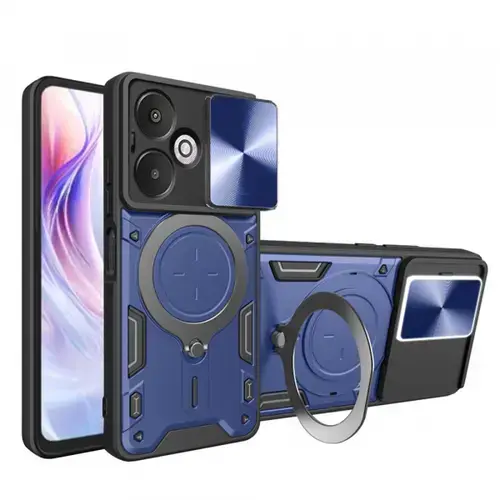 Husa pentru Xiaomi Redmi 13C 5G, Techsuit, CamGuard Pro (Albastru/Negru)