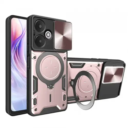 Husa pentru Xiaomi Redmi 13C 5G, Techsuit, CamGuard Pro (Roz/Negru)