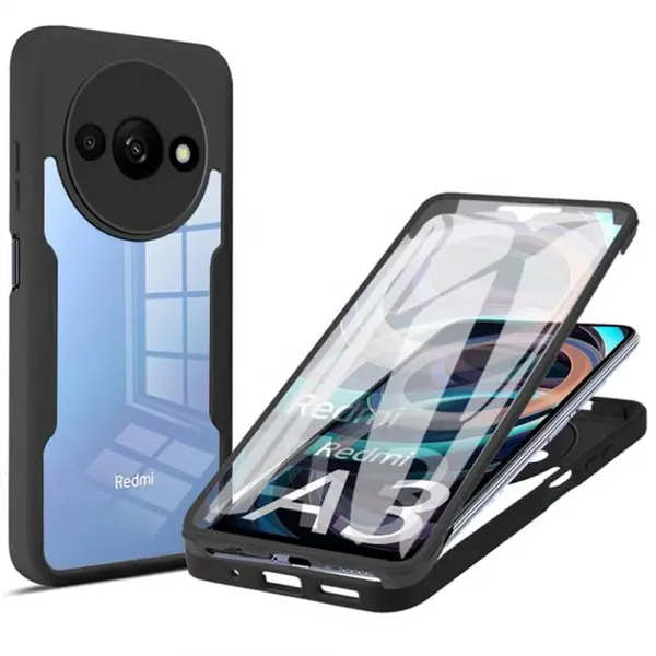 Husa pentru Xiaomi Redmi A3x / A3, Techsuit, ColorVerse 360, Neagra