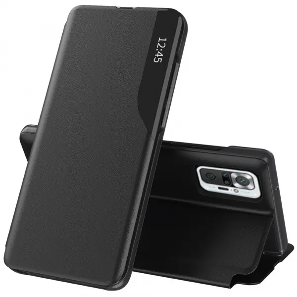 Husa pentru Xiaomi Redmi Note 10 Pro Max / Note 10 Pro, Techsuit, eFold, Neagra