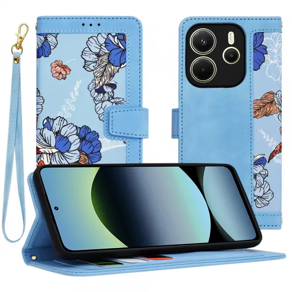 Husa pentru Xiaomi Redmi Note 14 4G (Regional), Techsuit, FlipCraft, Bleu