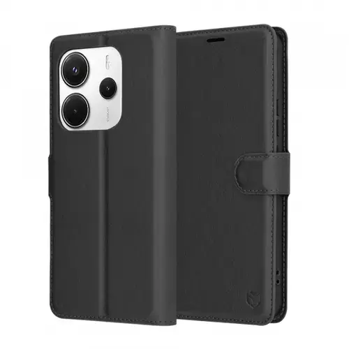 Husa pentru Xiaomi Redmi Note 14 5G, Techsuit, Leather Folio, Neagra