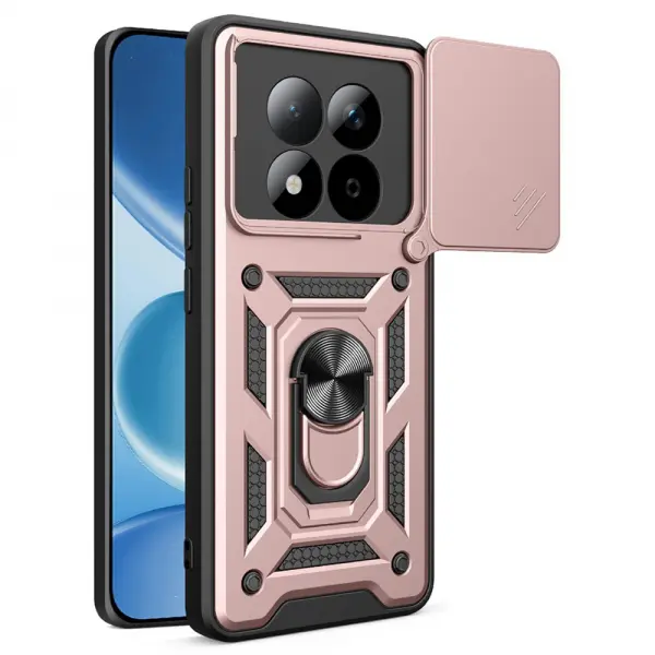Husa pentru Xiaomi Redmi Note 15 Pro 5G, Techsuit, CamShield, Roz Aurie
