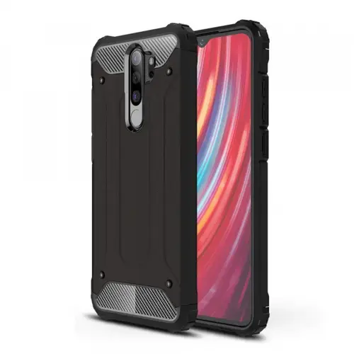 Husa pentru Xiaomi Redmi Note 8 Pro, Techsuit, Hybrid Armor (Negru)