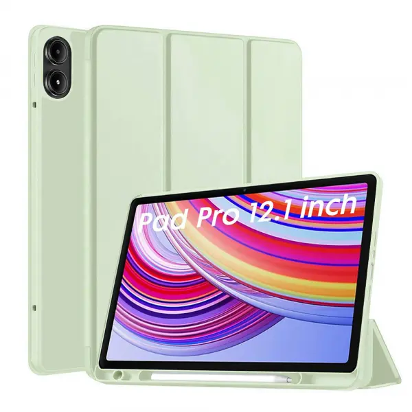 Husa pentru Xiaomi Redmi Pad Pro / Pad / Pad Pro 5G, Techsuit, Flex Trifold, Verde Matcha