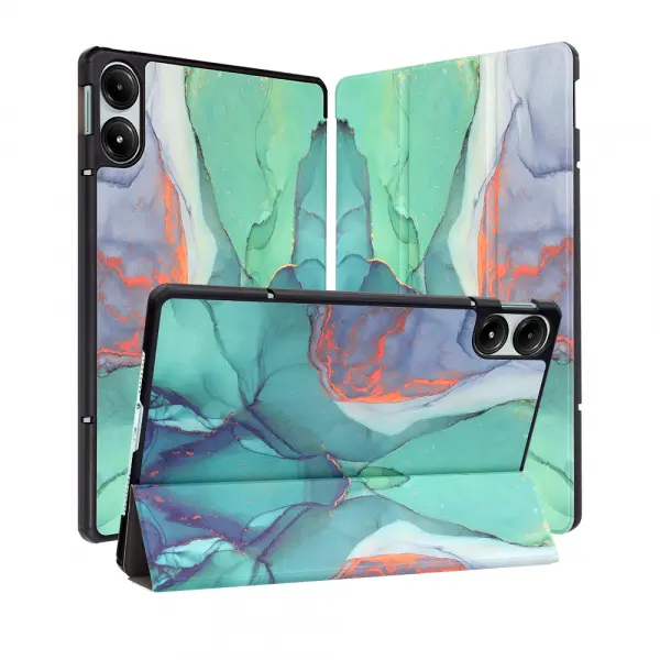 Husa pentru Xiaomi Redmi Pad Pro / Pad / Pad Pro 5G, Techsuit, FoldPro Green Time, Multicolor