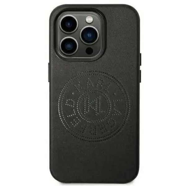 Husa Piele Karl Lagerfeld PU Leather Perfortated Logo pentru iPhone 14 Pro Max Black - iPhone 14 Pro Max