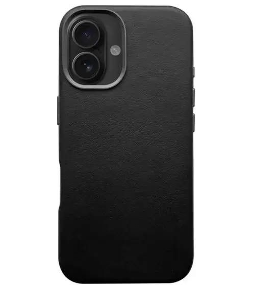 Husa Piele Lemontti MagSafe iPhone 16, Negru