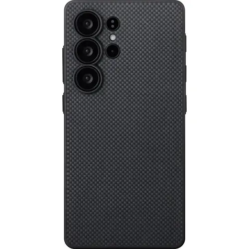 Husa Pitaka PinButton Case Black/Grey Plain pentru Samsung Galaxy S25 Ultra (Negru)