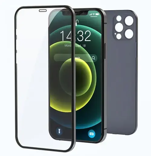 Husa Protectie 360 Devia 2 in 1 Ultra Thin pentru Apple iPhone 13 Pro (Roz)