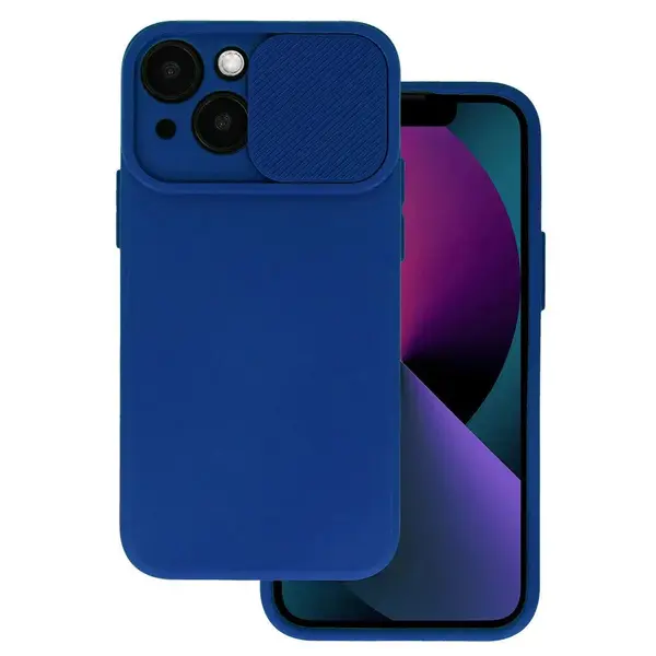 Husa Protectie Camera Silicon Interior Catifea Albastru Inchis Apple iPhone 14 Pro - iPhone 14 Pro