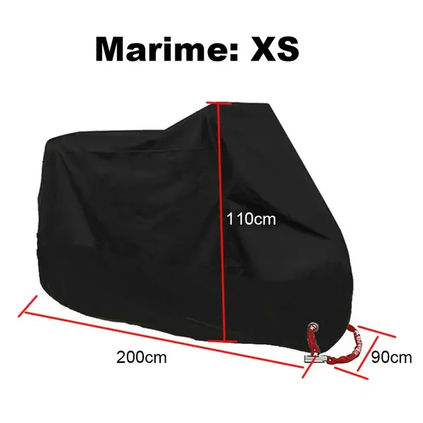 Husa Protectie Moto Scuter marimea XS, impermeabila, rezistenta la praf, negru, FIXATO