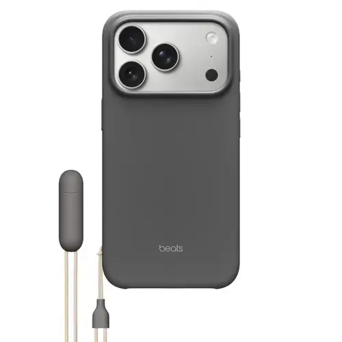 Husa Protectie Spate Apple Beats MGY74LL/A pentru iPhone 17 Pro, Kickstand Case, MagSafe si Camera Control (Gri)