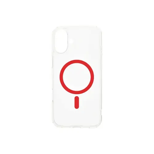 Husa Protectie Spate Dviced DV511007, Magsafe, pentru iPhone 16 (Rosu/Transparent)