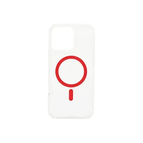 Husa Protectie Spate Dviced DV511021, Magsafe, pentru iPhone 16 Plus (Rosu/Transparent)
