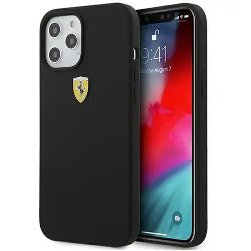 Husa Protectie Spate Ferrari On Track FESSIHCP12LBK pentru iPhone 12 Pro Max (Negru)