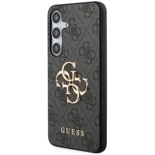 Husa Protectie Spate Guess PU 4G Metal Logo pentru Samsung Galaxy S24 Plus (Gri)