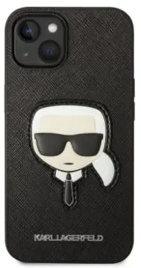 Husa Protectie Spate Karl Lagerfeld Saffiano pentru iPhone 14 Plus (Negru)