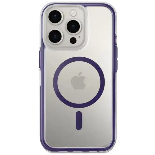 Husa Protectie Spate Lemontti LEMHABMIXVIPMV Air Bumper MagSafe pentru Apple iPhone 16 Pro (Mov)
