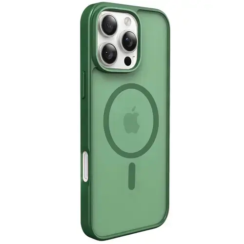 Husa Protectie Spate Lemontti LEMHEGIXVIPV EliteGuard Magsafe pentru iPhone 16 Pro (Verde)