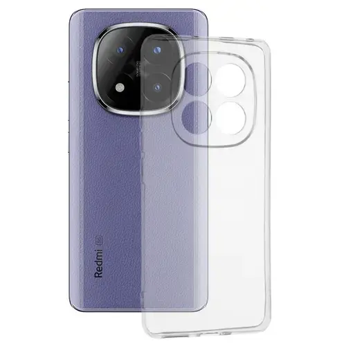 Husa Protectie Spate Lemontti LEMHSCXRN14PRT, Silicon Clear pentru Xiaomi Redmi Note 14 Pro+ 5G (Transparent)