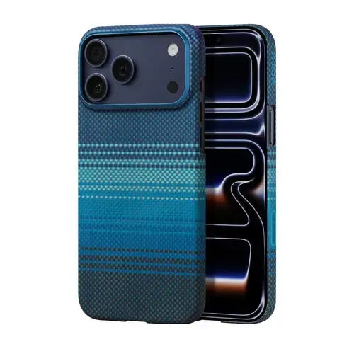 Husa Protectie Spate Pitaka KI1703MPM pentru Apple iPhone 17 Pro Max, MagEZ 7, Ultra-Slim, MagSafe (Albastru)