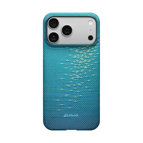 Husa Protectie Spate Pitaka KI1706AG pentru Apple iPhone 17 Pro Ultra-Slim, Lucid Blue (PitaTap) (Albastru)