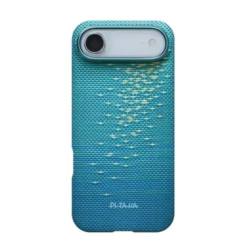 Husa Protectie Spate Pitaka pentru Apple iPhone 17 Air, Ultra-Slim (Albatru/Auriu)