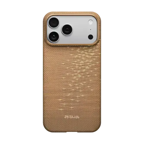 Husa Protectie Spate Pitaka pentru Apple iPhone 17 Pro Max Ultra-Slim, Golden Glint (PitaTap) (Auriu)