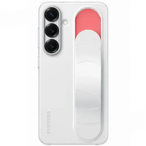 Husa Protectie Spate Samsung Standing Grip EF-GS931CWEGWW, pentru Galaxy S25, Silicon (Alb)