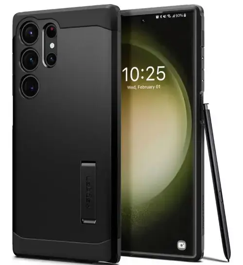 Husa Protectie Spate Spigen Tough Armor ACS05623 pentru Samsung Galaxy S23 Ultra S918 (Negru)