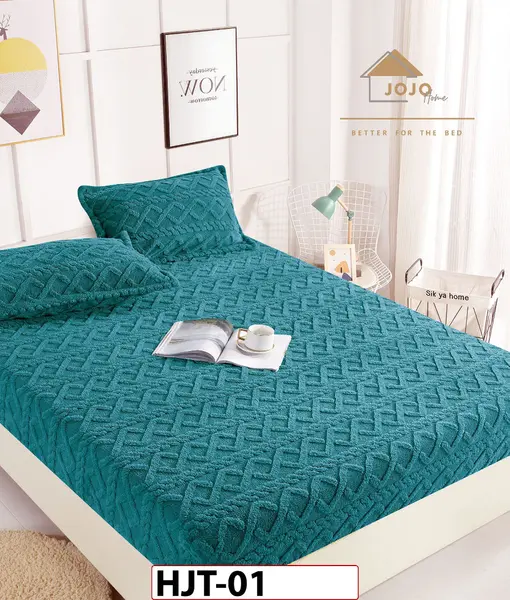 Husa Saltea Tip Tricotaj + 2 Fete de Perne - 180x200 - cocolino - HJT01