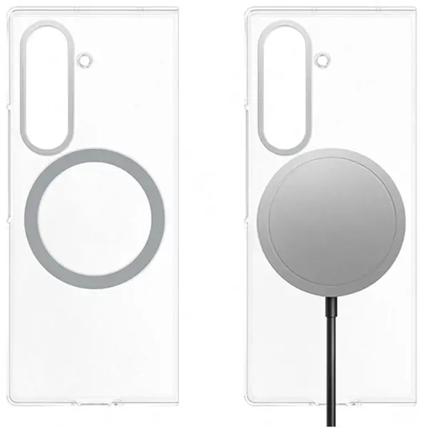 Husa Samsung Clear Magnet Case pentru Galaxy Z Fold7, Transparent
