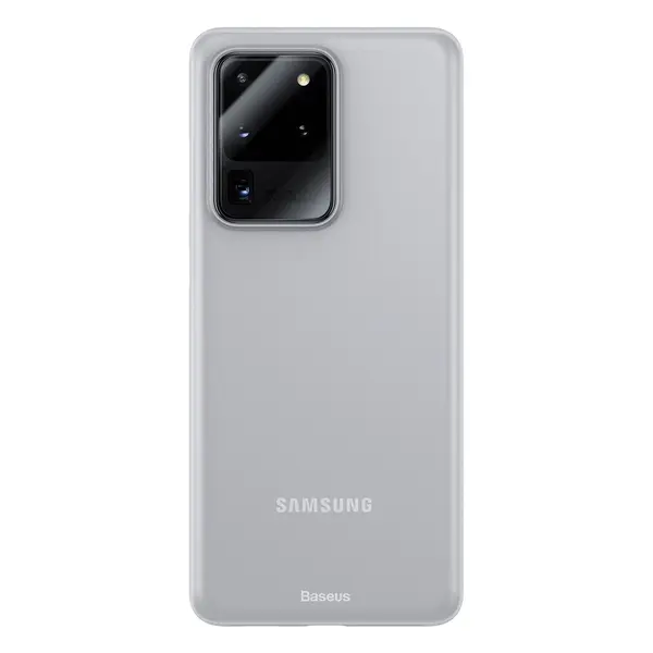 Husa Samsung Galaxy S20 Ultra 5G, Baseus Wing Case, Alb, Grosime 0.4 mm