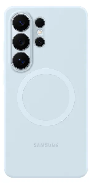 Husă Samsung – Silicon cu magnet, Galaxy S26 Ultra, Qi, albastru deschis