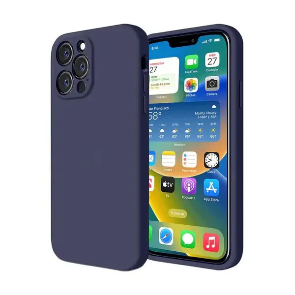Husa Silicon Interior Microfibra Midnight Blue Full Camera Apple iPhone 15 - Default Title