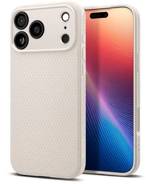 Husă Spigen - Liquid Air, iPhone 17 Pro, Natural titanium