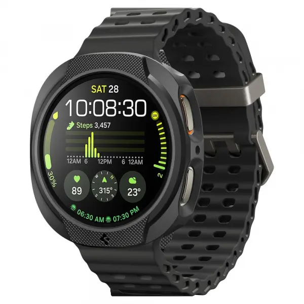 Husa Spigen Liquid Air pentru Samsung Galaxy Watch9 / Watch8 44mm, Neagra Mata ACS09839
