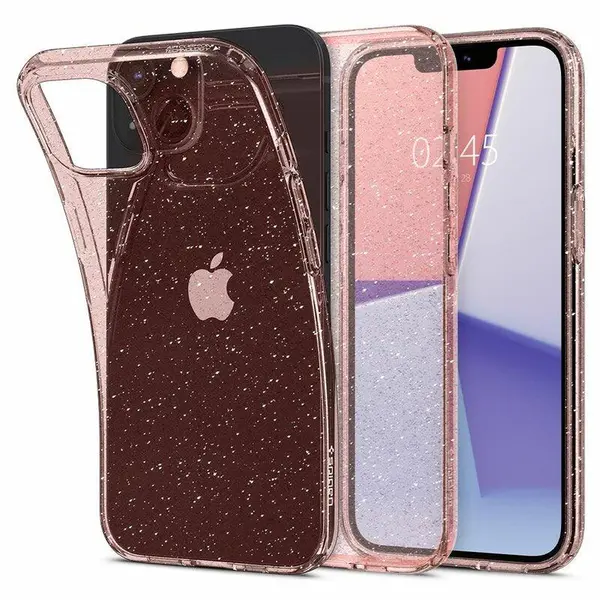 Husa Spigen Liquid Crystal Glitter, Rose Quartz Apple iPhone 13 Pro Max - iPhone 13 Pro Max