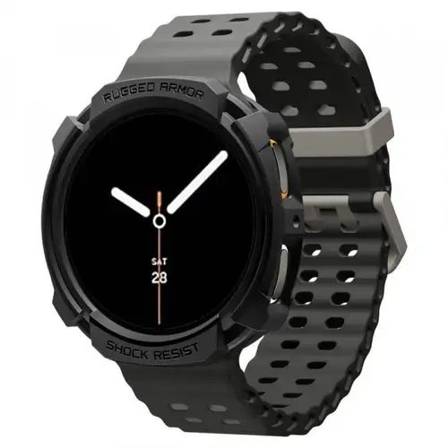 Husa Spigen Rugged Armor pentru Samsung Galaxy Watch8 44mm, Neagra Mata