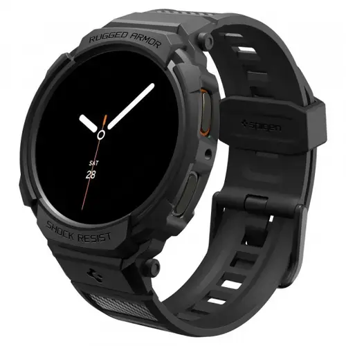 Husa Spigen Rugged Armor Pro pentru Samsung Galaxy Watch8 44mm (Negru)