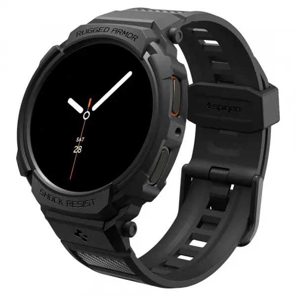 Husa Spigen Rugged Armor Pro pentru Samsung Galaxy Watch9 / Watch8 44mm, Neagra ACS10007