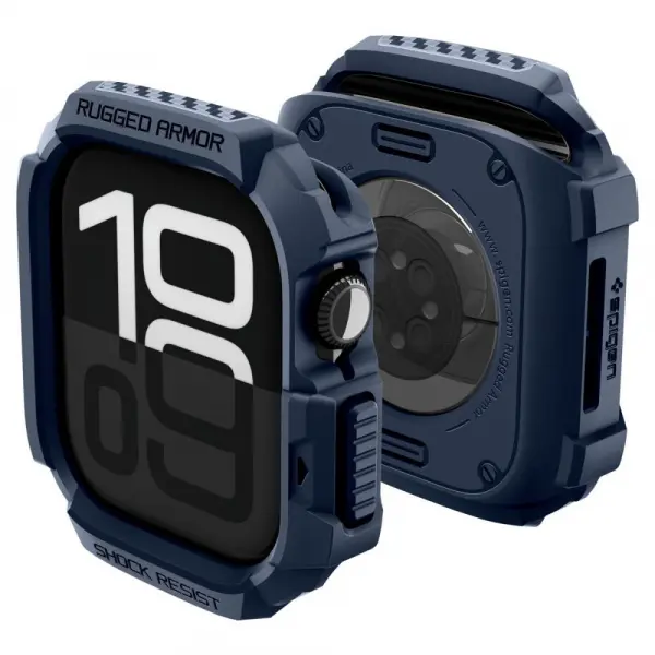 Husa Spigen Rugged Armor V2 pentru Apple Watch Series 10 / 11 42mm, Bleumarin ACS10492