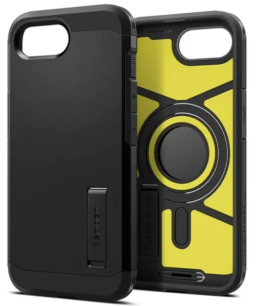 Husă Spigen - Tough Armor, iPhone 16e/17e, MagSafe, negru