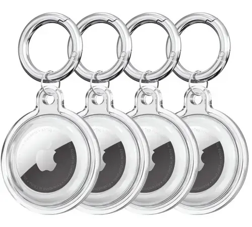 Husa Tech-Protect Icon pentru Apple AirTag, Set 4 bucati, Transparenta