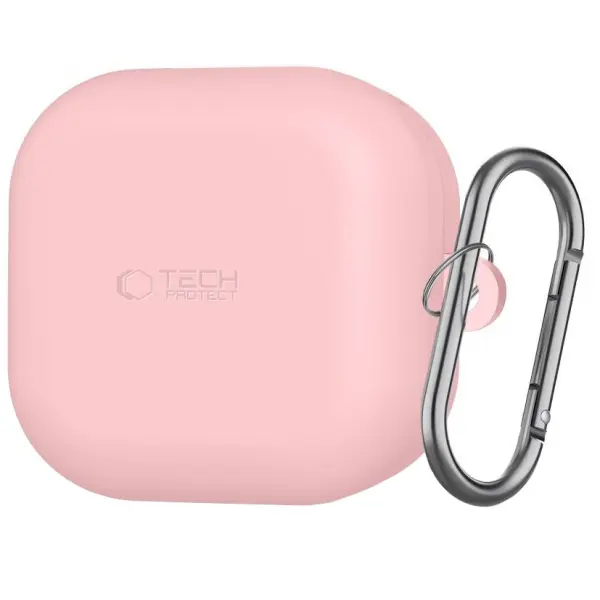 Husa Tech-Protect Silicone Hook pentru Samsung Galaxy Buds4 / Buds4 Pro, Roz