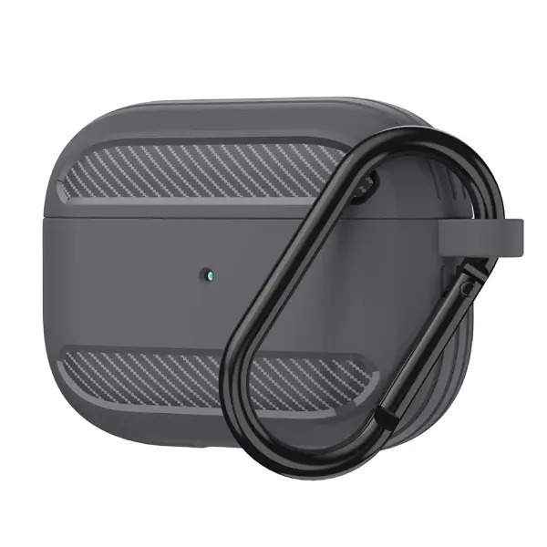 Husa Techsuit Carbon pentru Apple AirPods 3, Gri