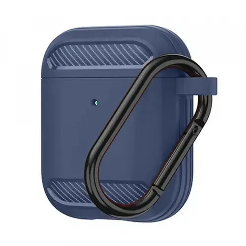 Husa Techsuit Carbon pentru Apple AirPods Gen 2 / Gen 1 (Albastru)
